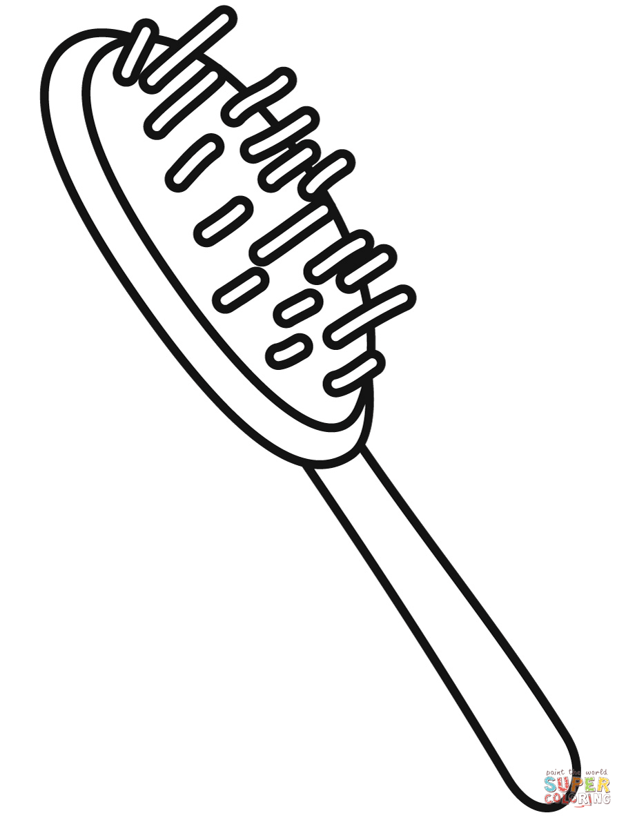 Hairbrush coloring page | Free Printable Coloring Pages