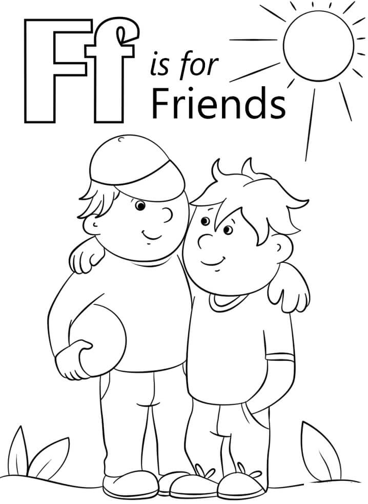 Friends Letter F Coloring Page - Free Printable Coloring Pages for Kids