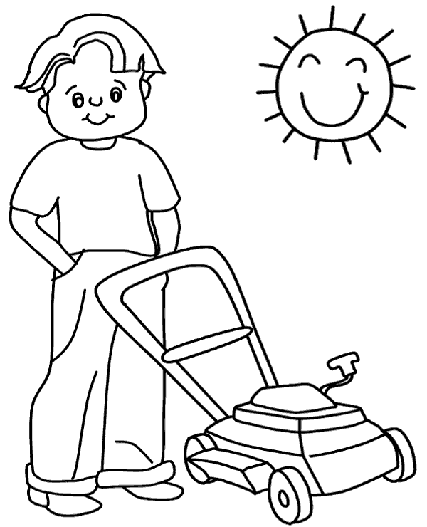 Lawn mower coloring page picture - Topcoloringpages.net