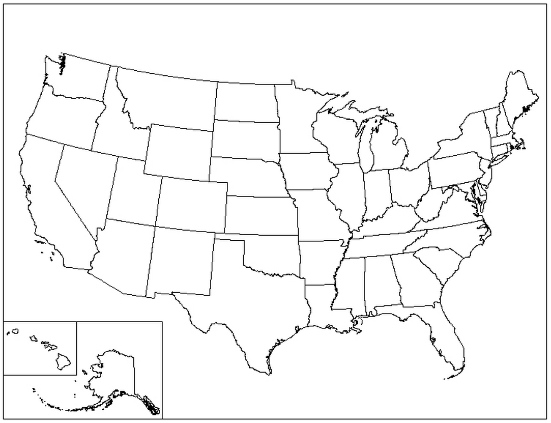 Best Photos of United States Map Coloring Page - Blank United ...