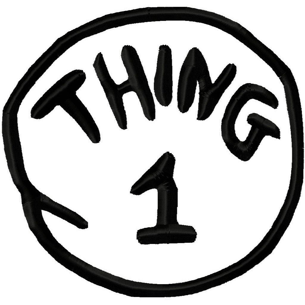Thing 1 And Thing 2 Black And White Clipart - Clipart Kid
