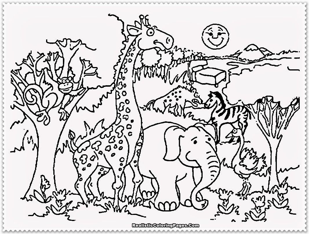 Zoo Scene Coloring Pages - Coloring Home