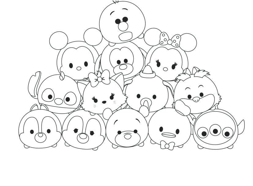 Tsum Tsum Coloring Pages - Coloring Home