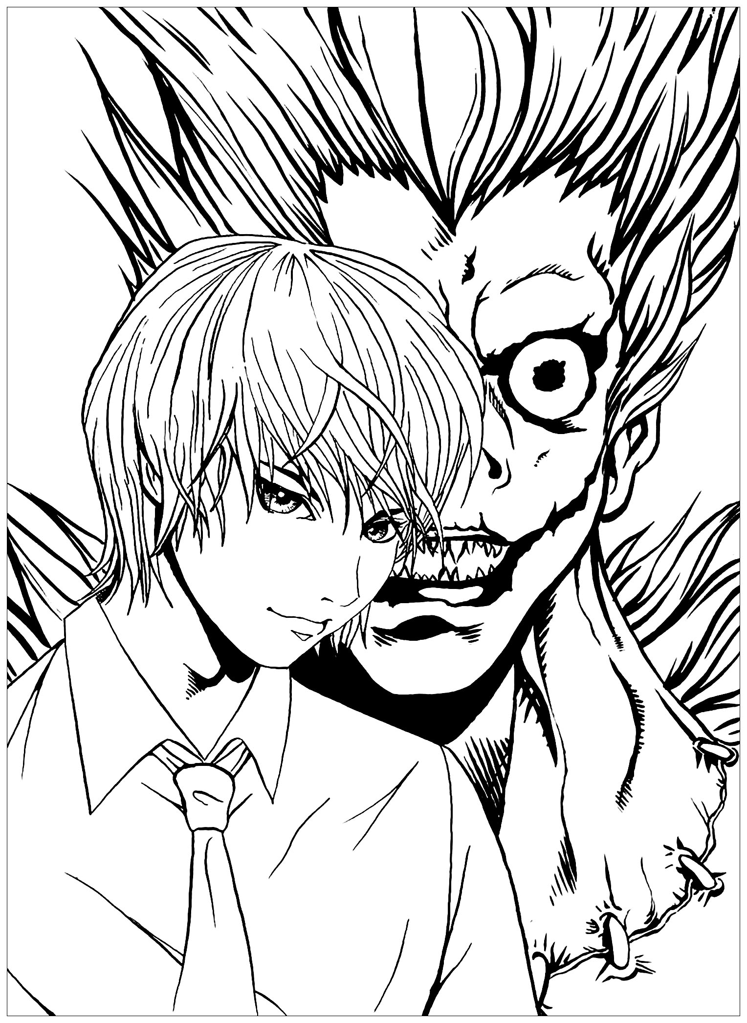Death Note Coloring Pages   Coloring Home