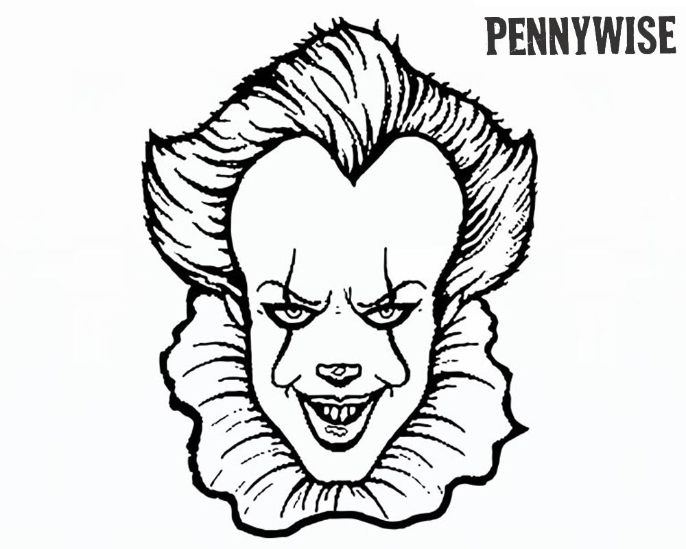 Scary Clowns Coloring Pages - Coloring Home
