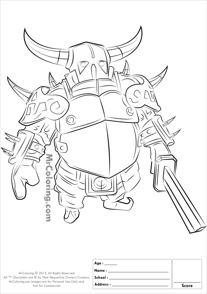 Coloring Pages : Clash Of Clans Coloring Coloringbay Royale ...