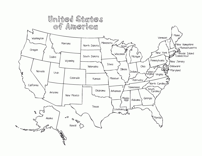Printable Free Coloring Pages Of Usa States, Learning Coloring ...