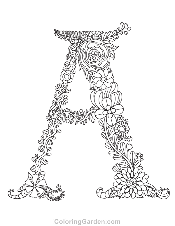 The Letter A Coloring Pages - Coloring Home