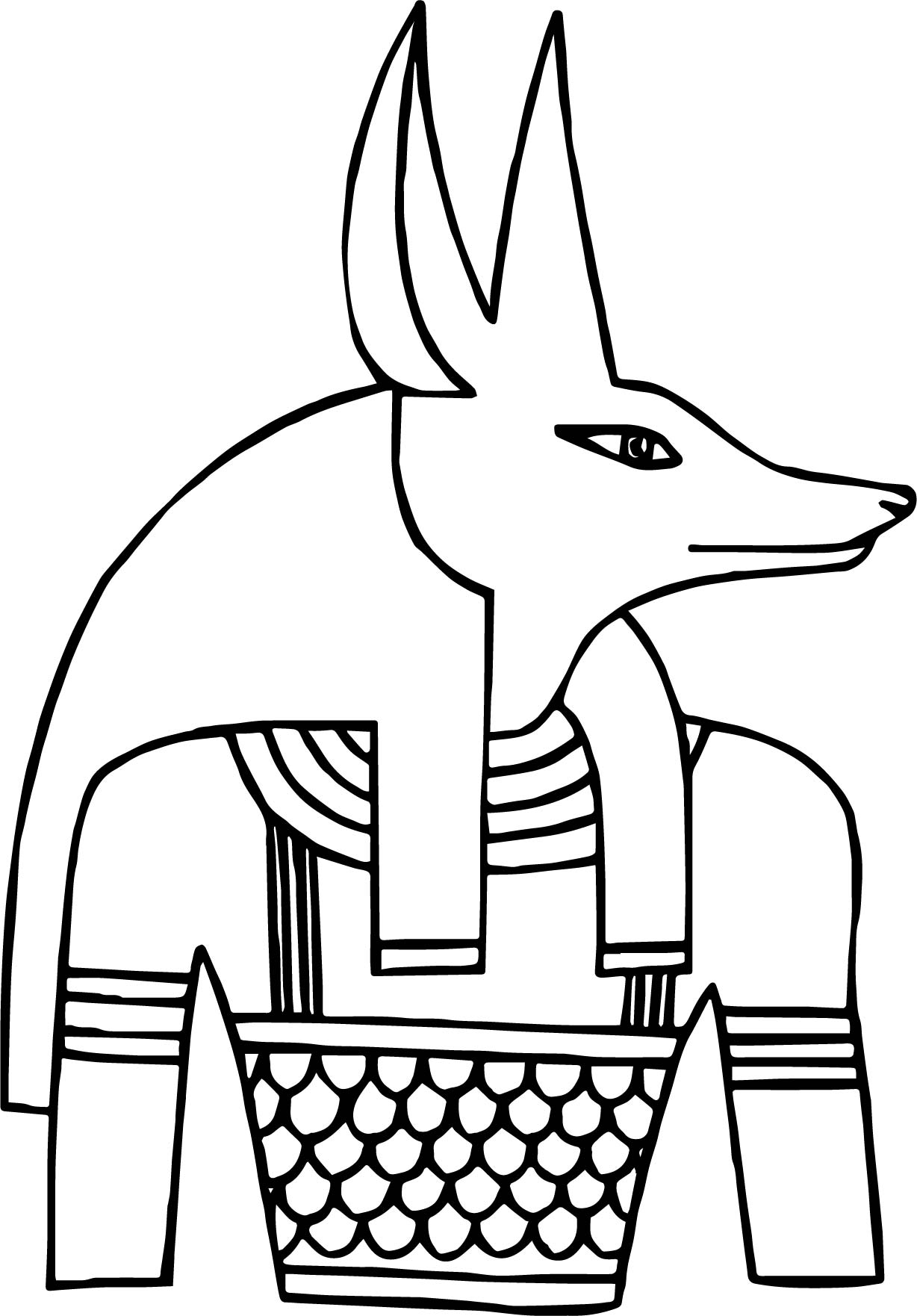 Anubis Just Coloring Page | Wecoloringpage.com