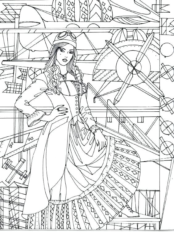The best free Steampunk coloring page images. Download from ...