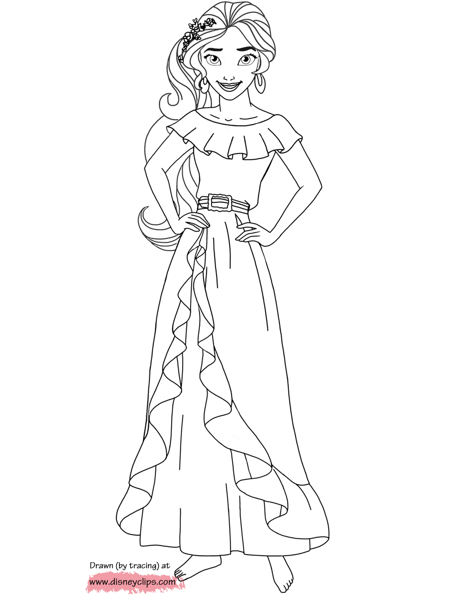 Elena Of Avalor Coloring Pages Coloring Home