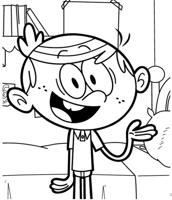 Lincoln from Loud House Coloring Pages for Children | House ...