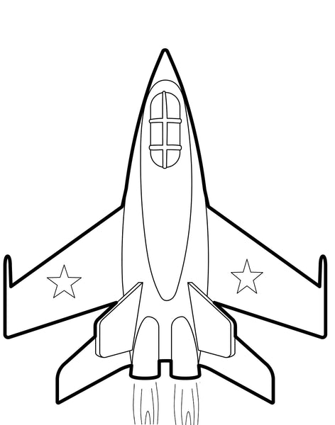 Air Force - PDF Coloring Book - For Toddlers & Kids (Ages 3-5) – Rachel  Mintz Coloring Books
