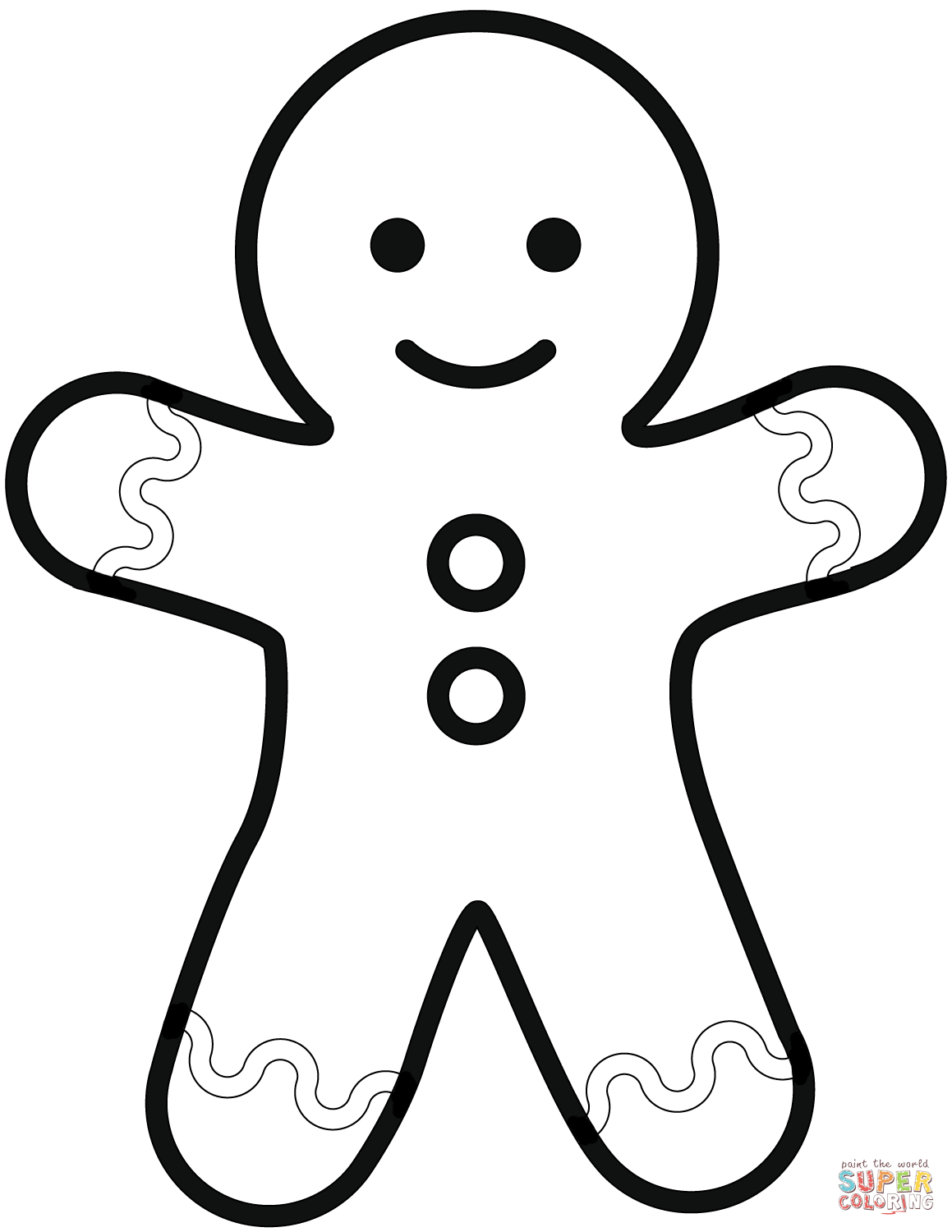 Simple Gingerbread Man coloring page | Free Printable Coloring Pages | Gingerbread  man coloring page, Christmas coloring pages, Christmas art