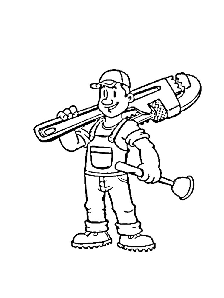 Plumber coloring pages