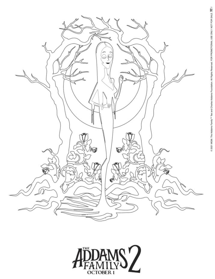 FREE Addams Family 2 Coloring Pages + Review