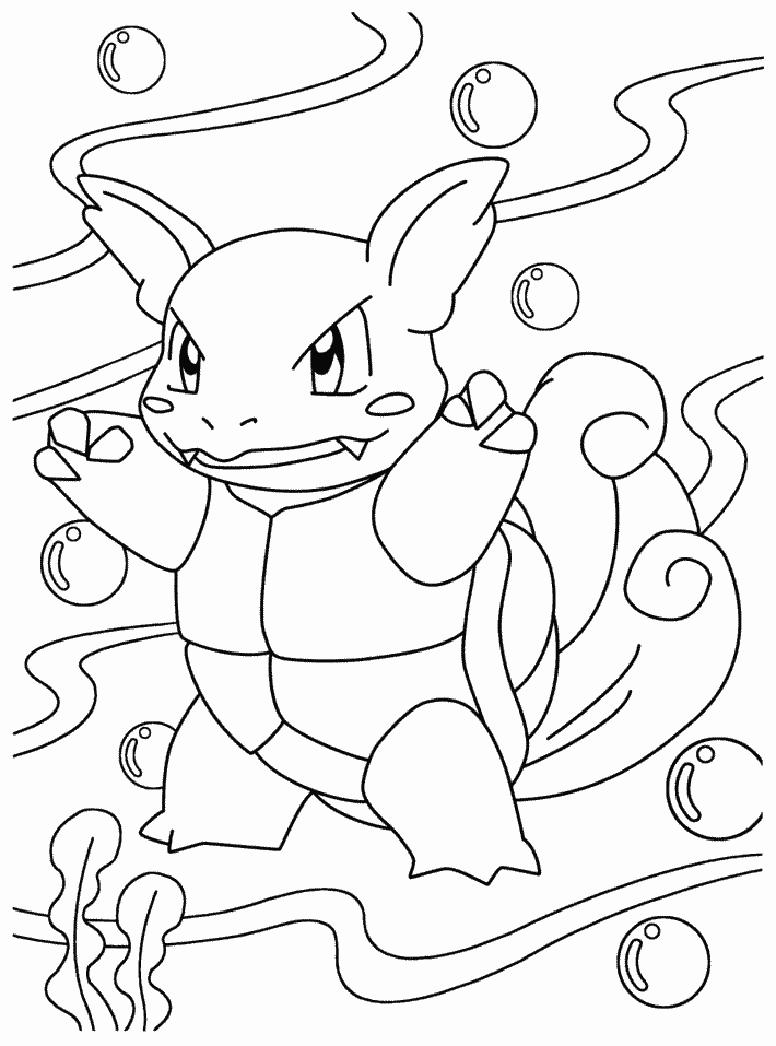 Pokemon Wartortle Coloring Page 01 Coloring Page Central - Coloring Home