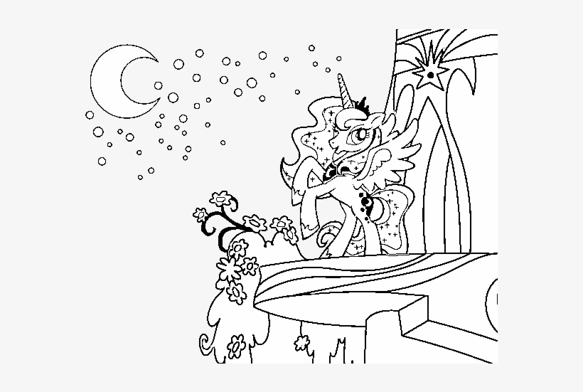 Princess Luna My Little Pony Coloring Page - Princess Cadence And ...