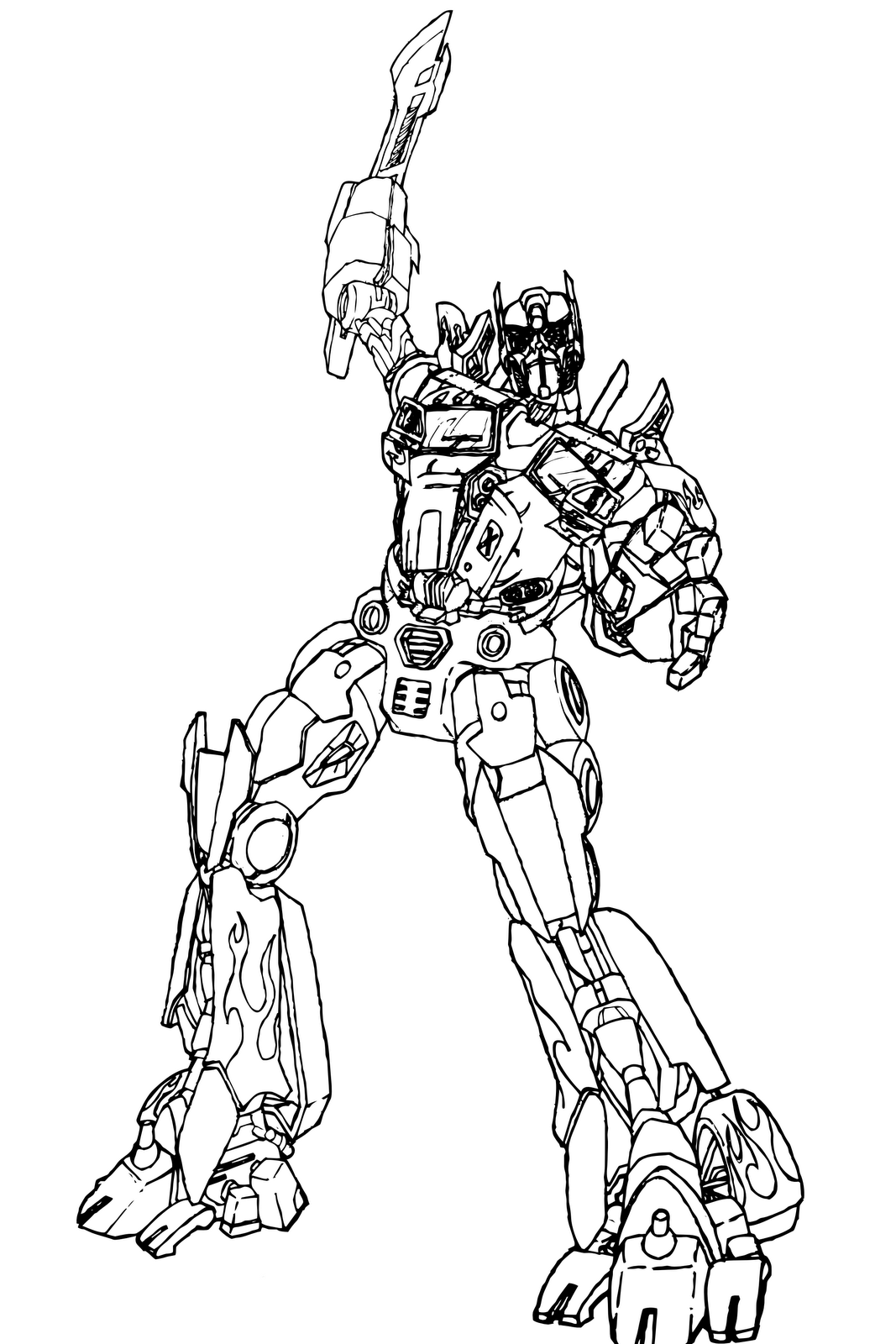 Optimus Prime Colouring - Coloring Pages for Kids and for Adults
