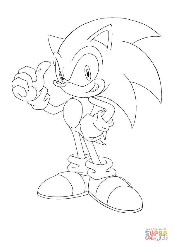 Sonic The Hedgehog coloring page | Free Printable Coloring Pages