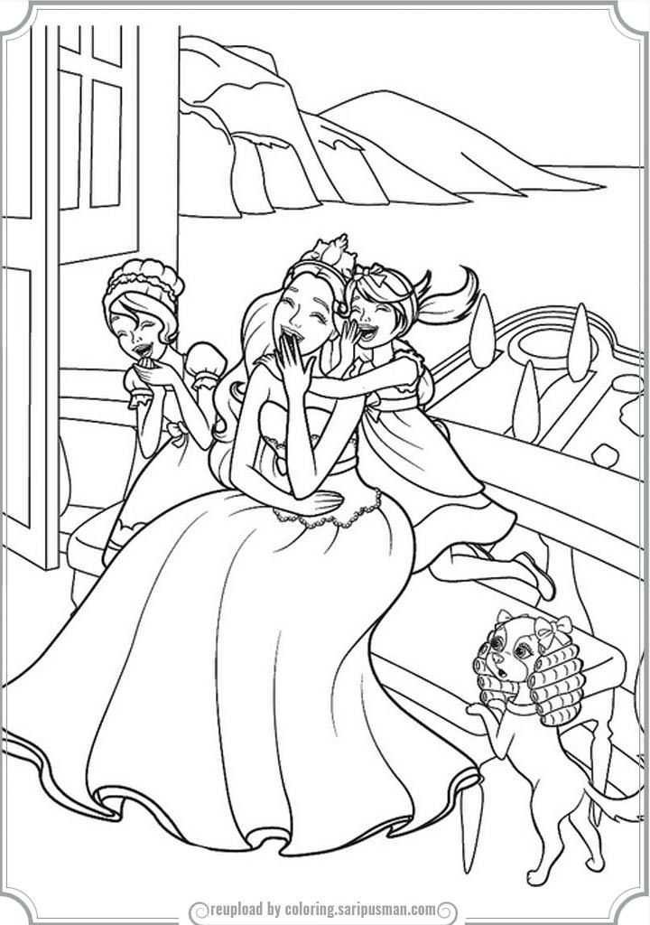 Barbie Princess And Pauper Coloring Pages | Printable Coloring Pages