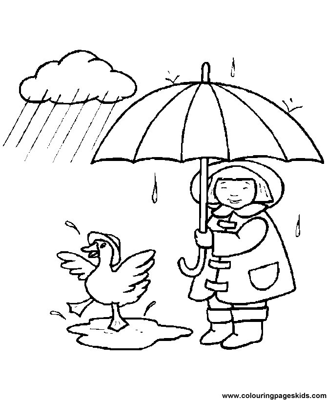 Free printable Printable coloring pages of birds - Rain 01 for 