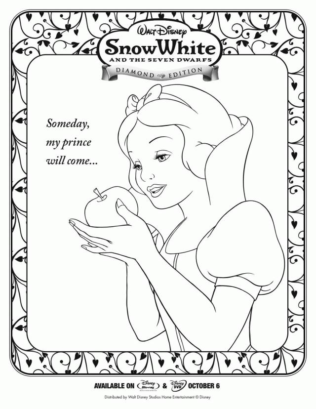 Disney Snow White And The Seven Dwarfs Coloring Pages 4 Disney 