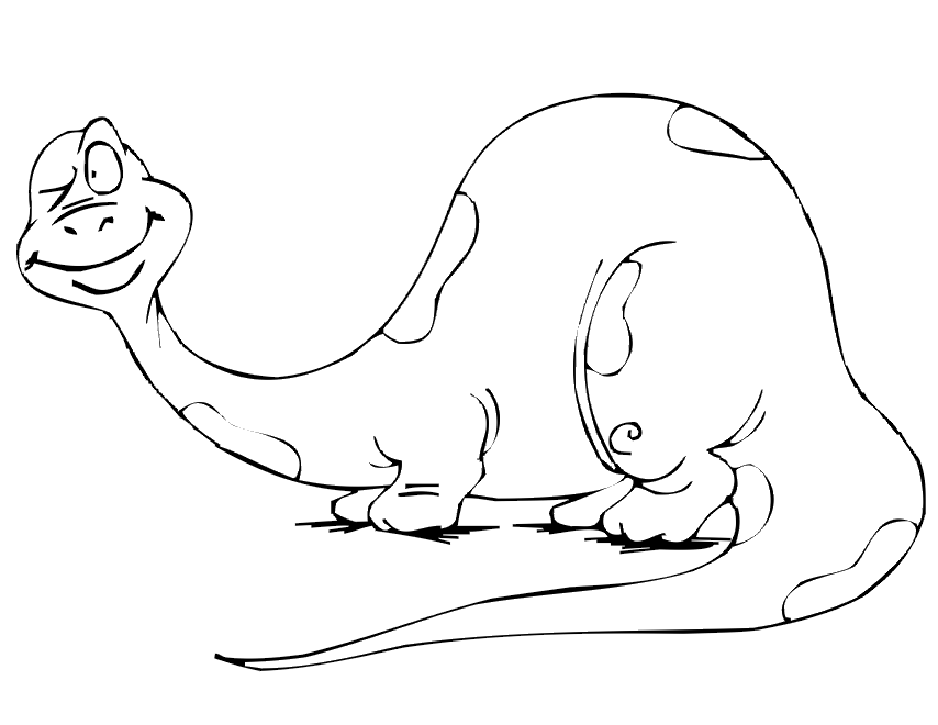 Dinosaur Coloring Page | Winking Dinosaur