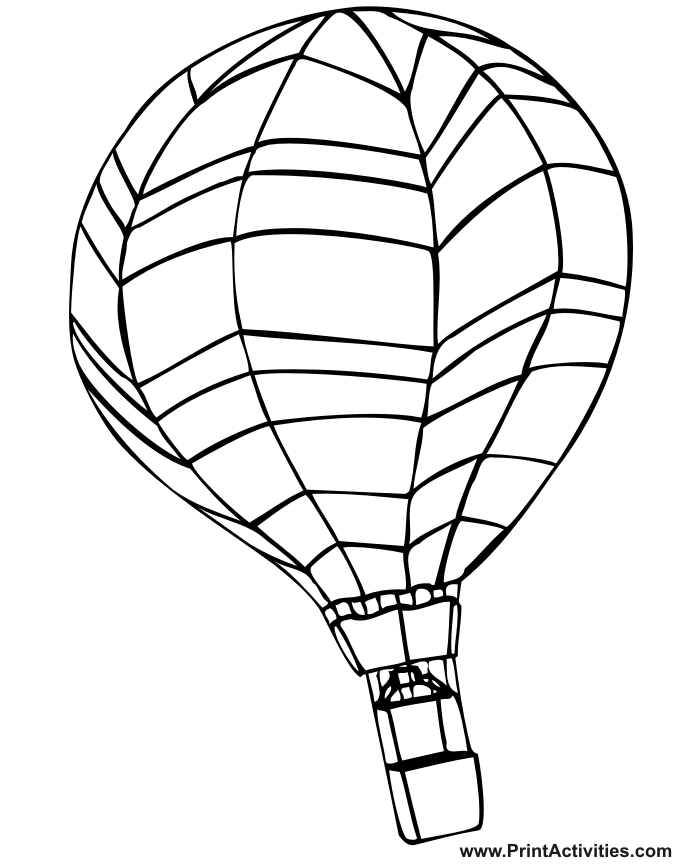 Hot air Balloon Coloring Pages