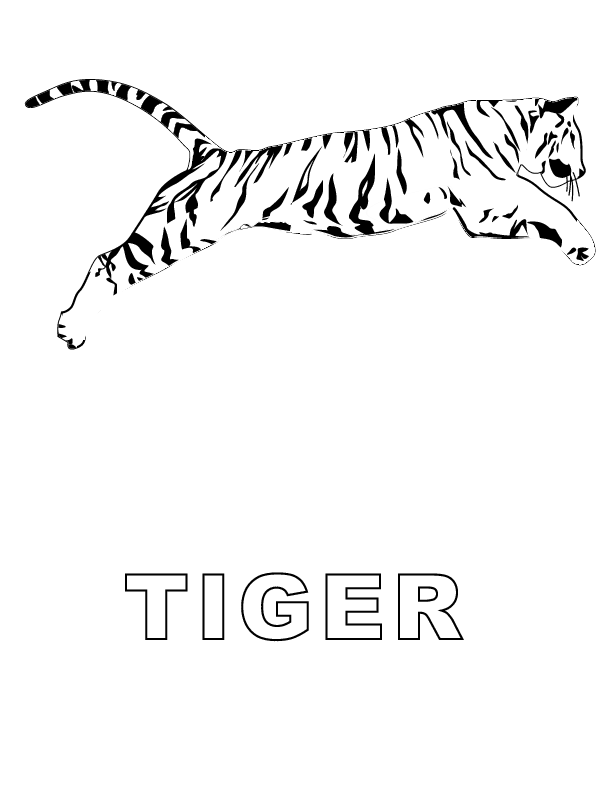 tiger printable coloring in pages for kids - number 1815 online