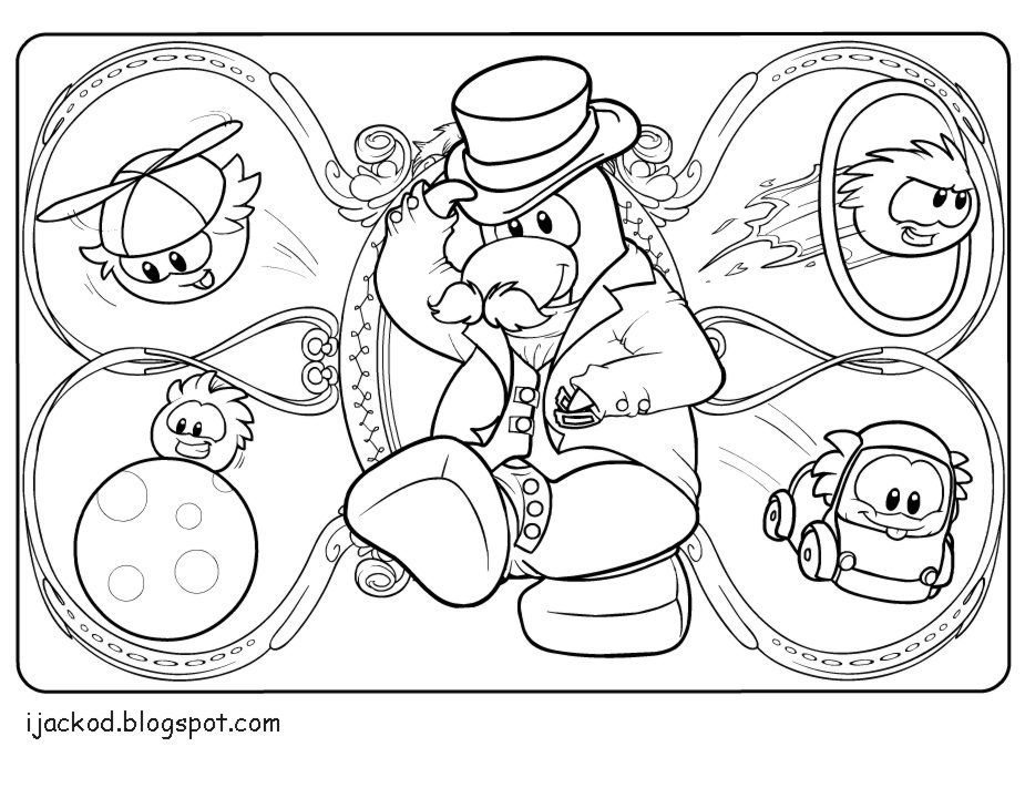 Club Penguin Puffle Coloring Pages Printable Coloring Sheet 2014 