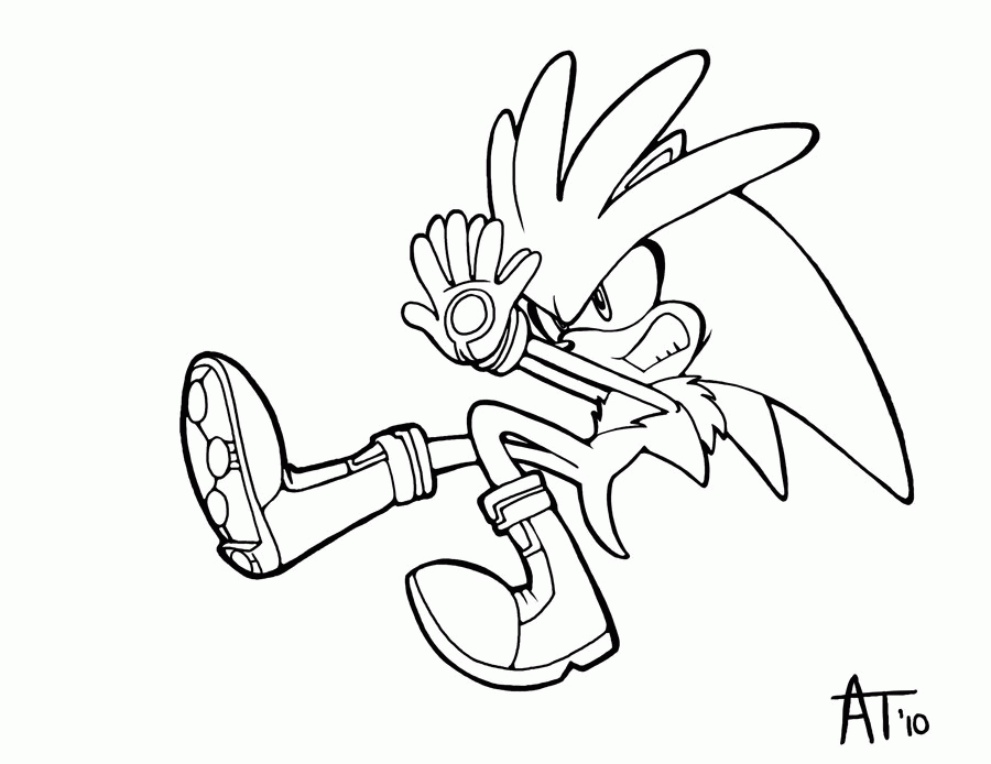 silver the hedgehog coloring pages  coloring home