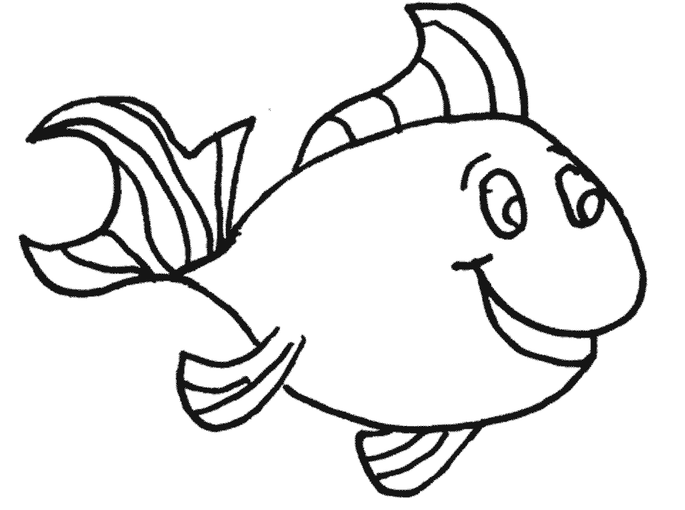 cartoon fish coloring page