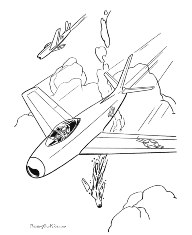 Jet plane to color 007