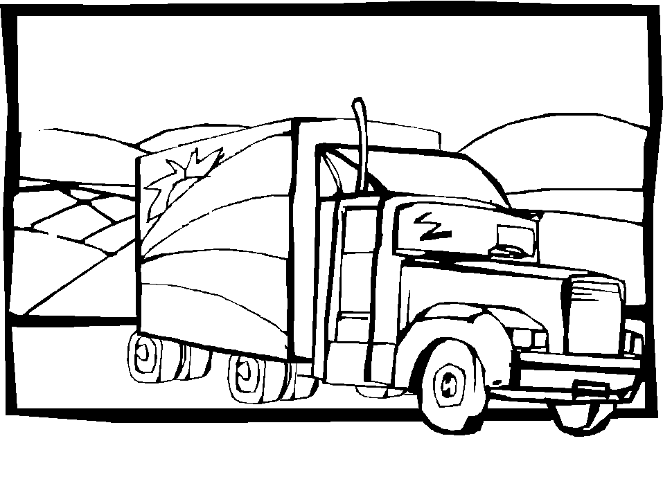 Big Truck (Transportation) Coloring Page | coloring pages