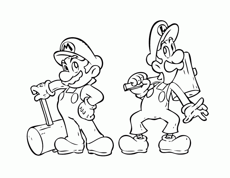Mario Brothers Coloring Sheets