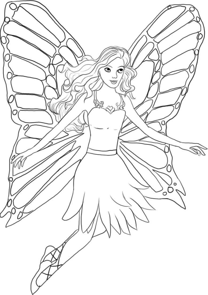 Barbie Mariposa Coloring Pages for kids | Coloring Pages