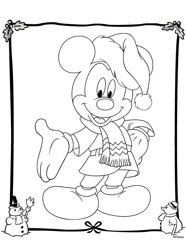 Free Printable Disney Christmas Coloring Pages : Coloring Book 