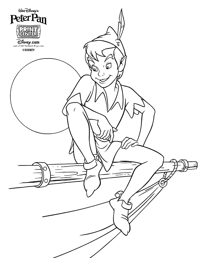 Cartoons Coloring Pages: Peter Pan Coloring Pages