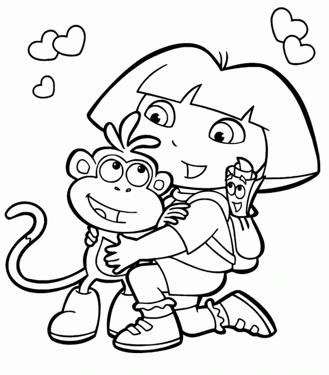 Dora And Spongebob Coloring Pages | Online Coloring Pages