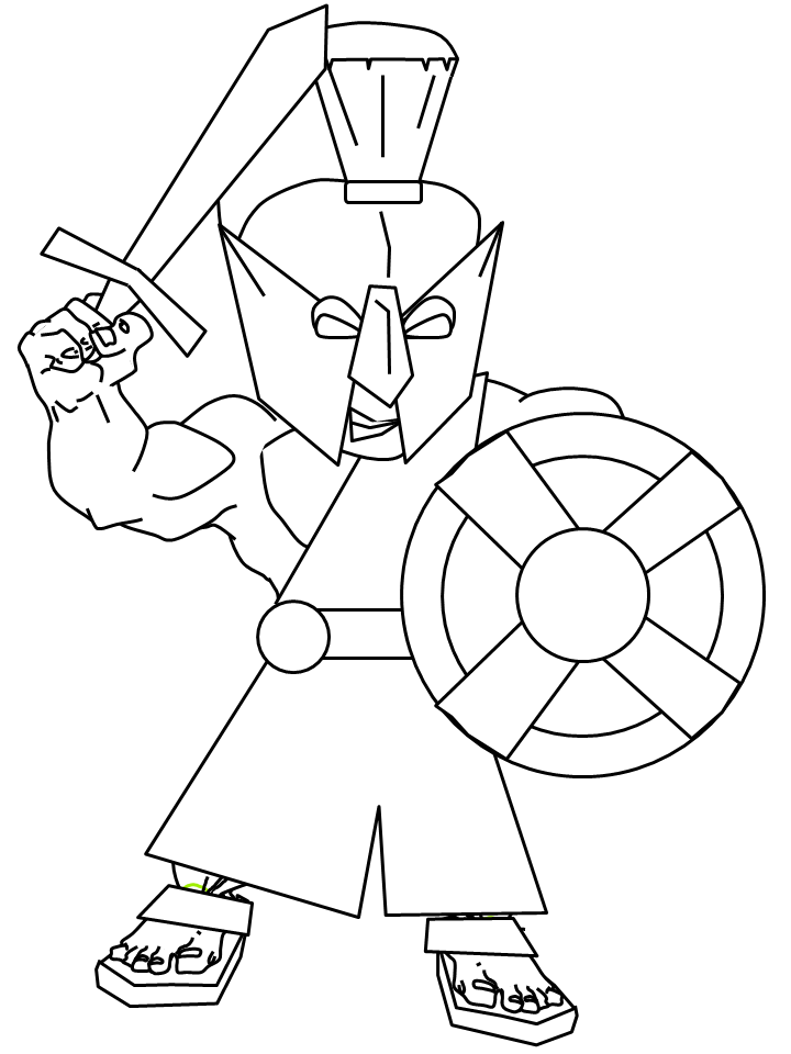 Warrior Greek Coloring Pages & Coloring Book