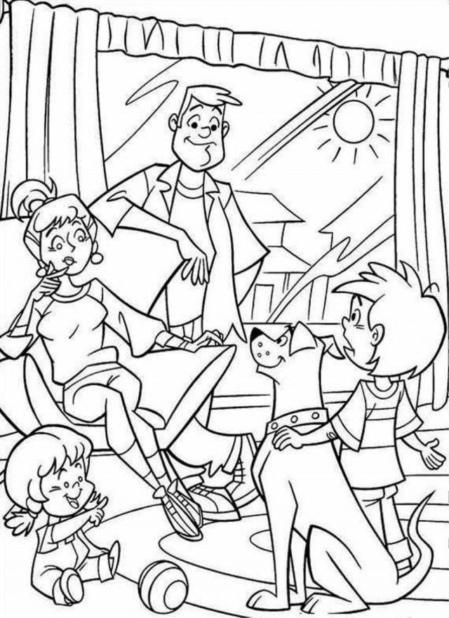 Krypto The Superdog Meets New Family Coloring Page Coloringplus 