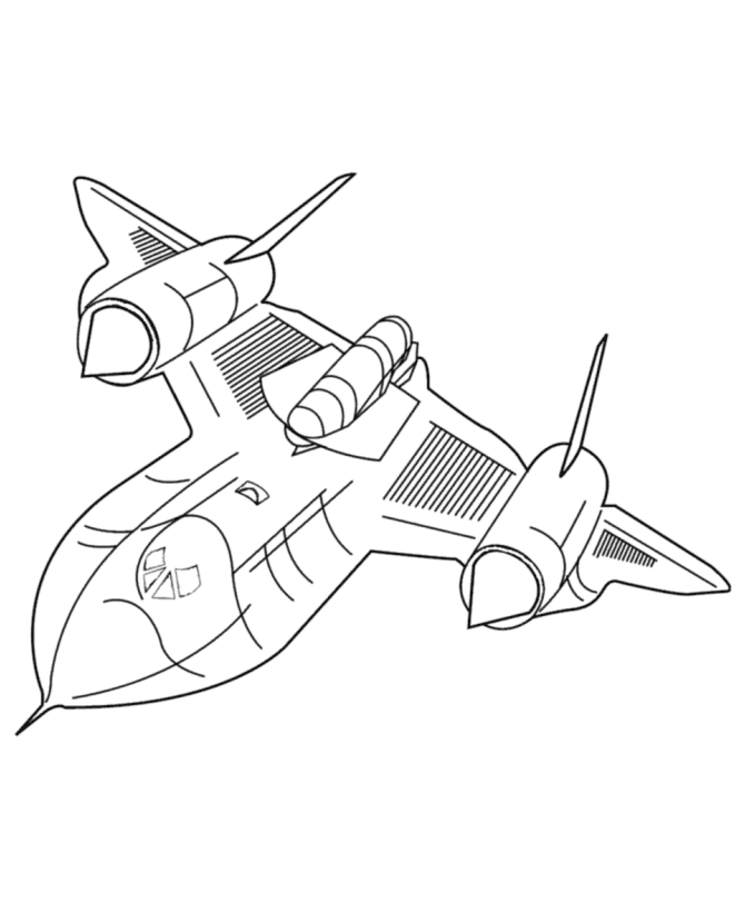 BlueBonkers: SR71 Blackbird Coloring pages - Planes and Aircraft 