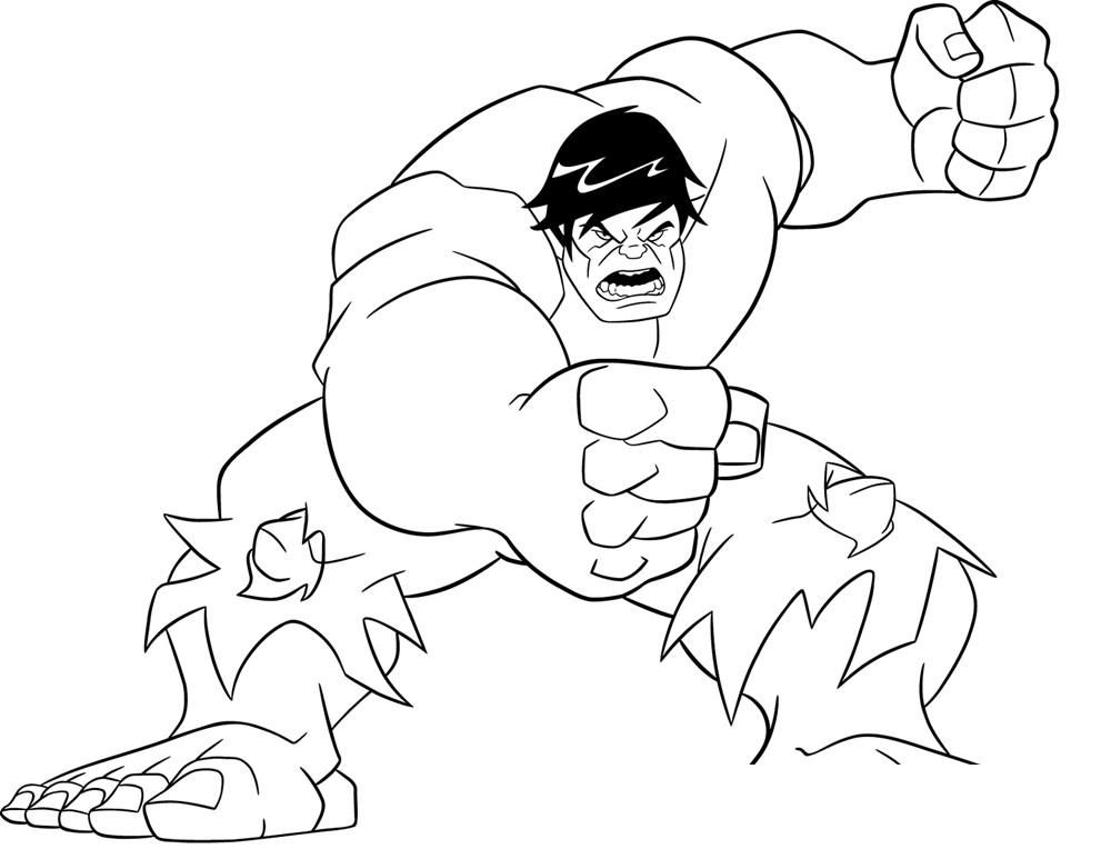 avengers hulk Colouring Pages