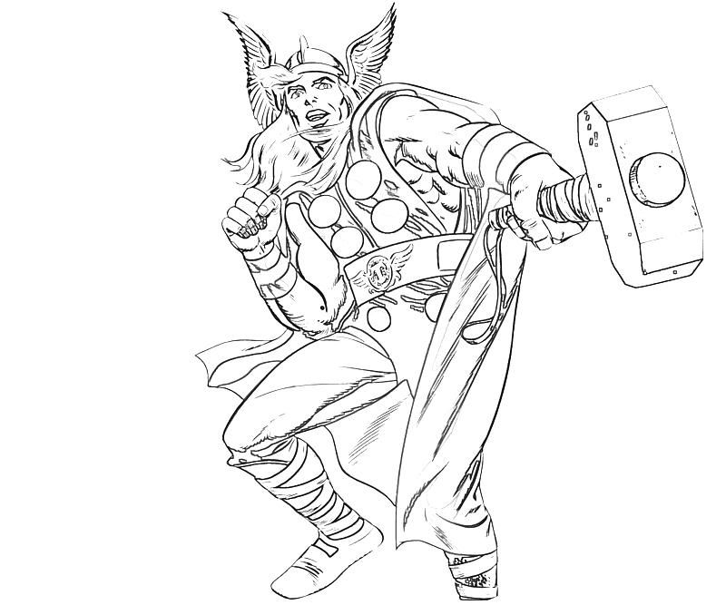 thor,s Colouring Pages