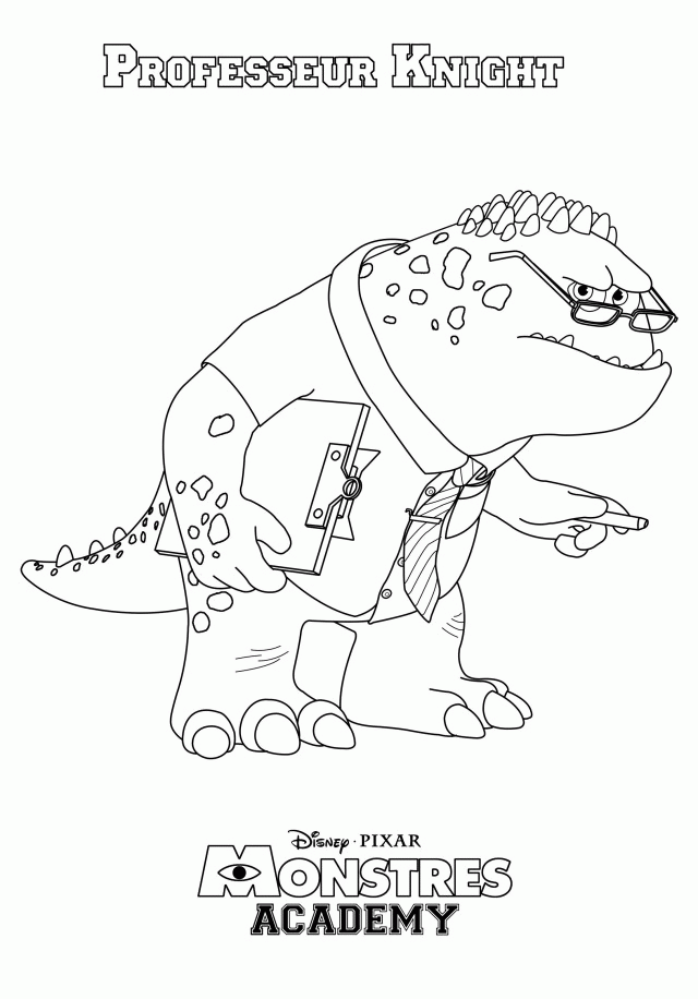 Professor Knight Monsters Academy Coloring Pages For Kids 134384 