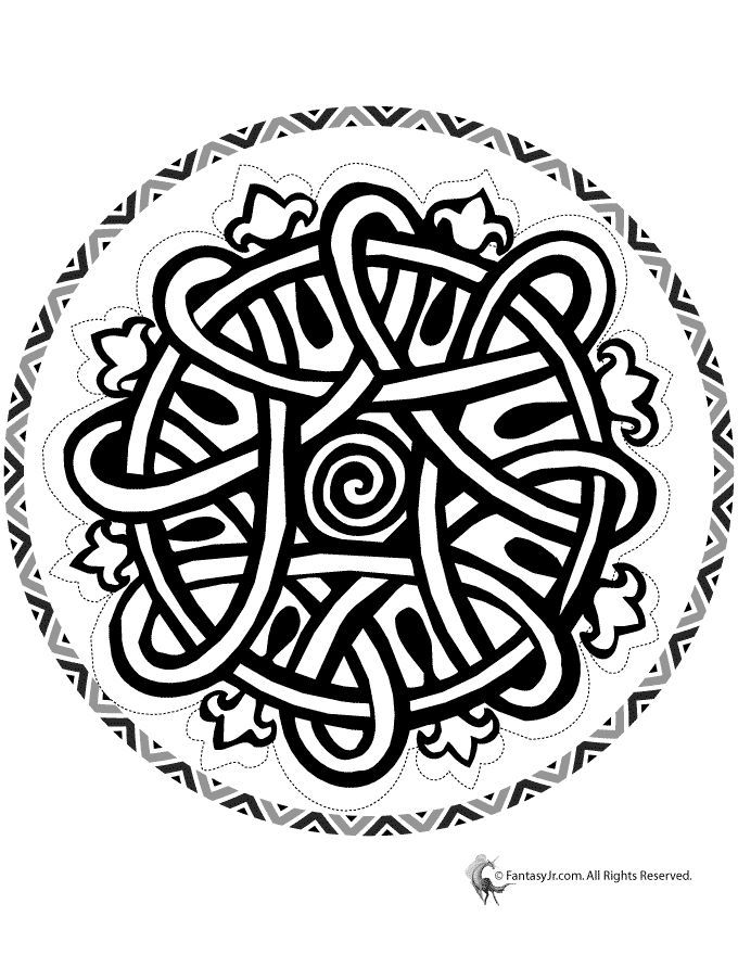Mandala Coloring Pages for Kids & Adults Celtic Knot ... | Mandalas