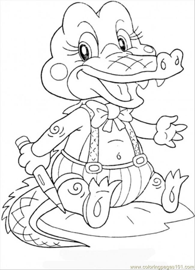 Kids Coloring Pages Print Out Of Jungle Crocodile Kids