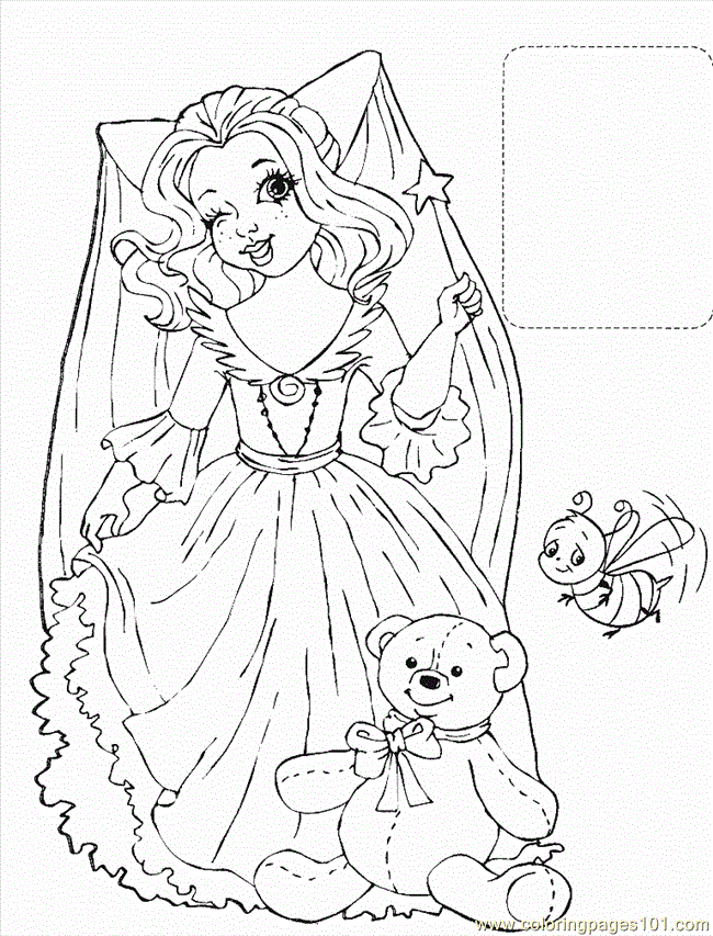 Coloring Pages Princesses Coloring Page01 (Cartoons > Barbie 