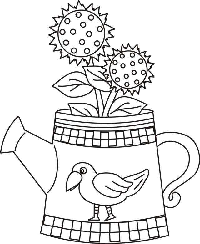 Sunflower Coloring Pages For Kids
